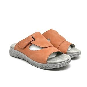 Propet Women’s Travelactiv Sedona Slide Sandals Apricot Size 5